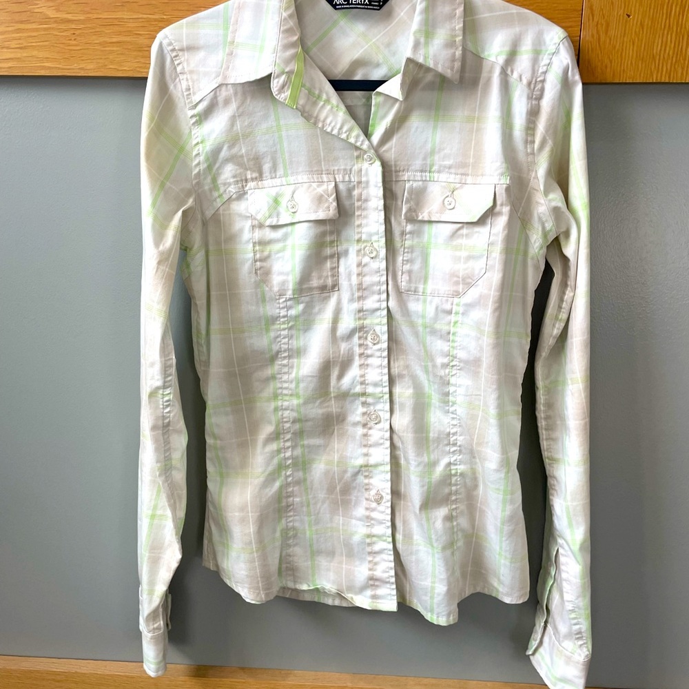 Arc’teryx plaid button down shirt- Womens small